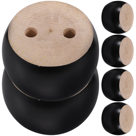 SWETRACE Furniture Feet Wood Round Bun Shape for Wooden Furniture Legs 6Pcs V1189-LWWAL-20260327-03509