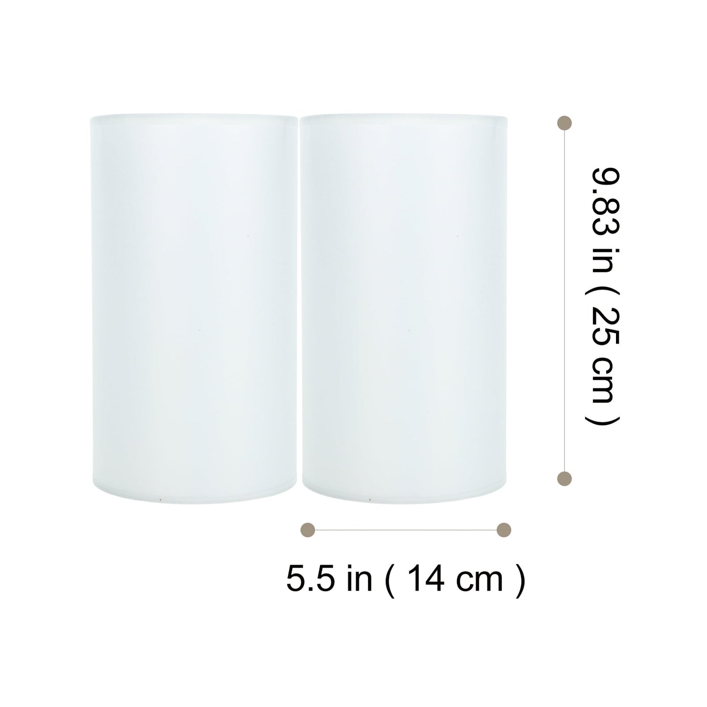 SWETRACE Lamp Shade for Cylinder Lamp White Linen 2Pcs 9.8x5.5x5.5in V1189-LWWAL-20260327-03516