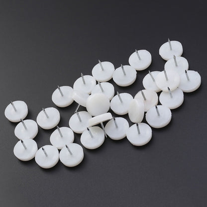 Worgeous 50PCS White Nylon Sofa Tacks Decorative Furniture Nails for Sofa Upholstery 6x22mm V1189-LWWAL-20260327-03517