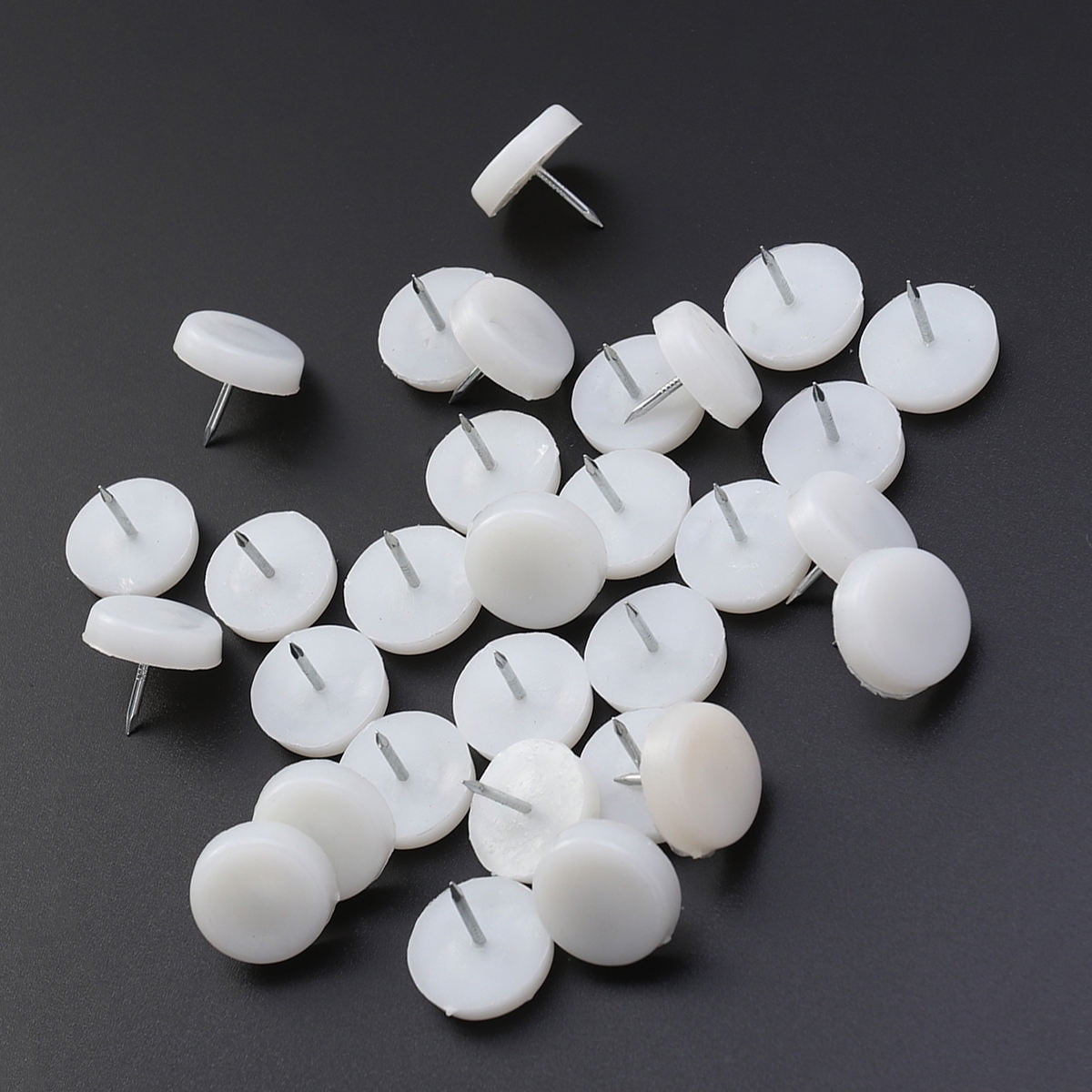 Worgeous 50PCS White Nylon Sofa Tacks Decorative Furniture Nails for Sofa Upholstery 6x22mm V1189-LWWAL-20260327-03517
