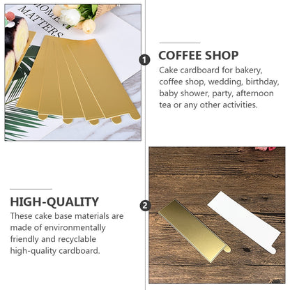 Worgeous 100Pcs Gold Rectangular Paper Cake Serving Trays with Mousse Bottom Plate Cardboard V1189-LWWAL-20260327-03518