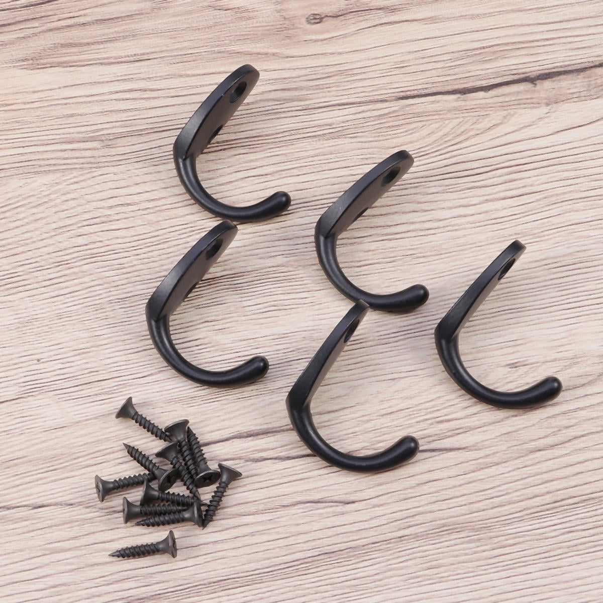 SWETRACE Screw Mounted Wall Hook Black Alloy 15-Pcs Home Use V1189-LWWAL-20260327-03524