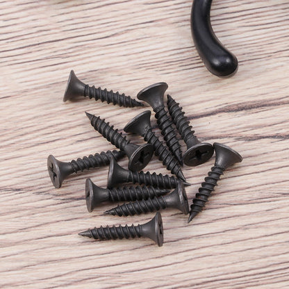 SWETRACE Screw Mounted Wall Hook Black Alloy 15-Pcs Home Use V1189-LWWAL-20260327-03524