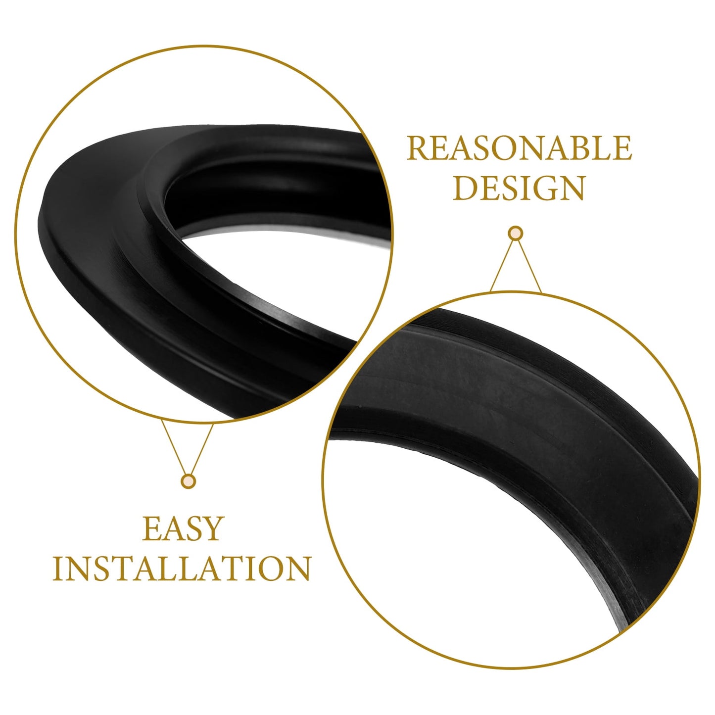 SWETRACE Toilet Seal Replacement Sealing Ring Black 1Pcs Easy Installation V1189-LWWAL-20260327-03529