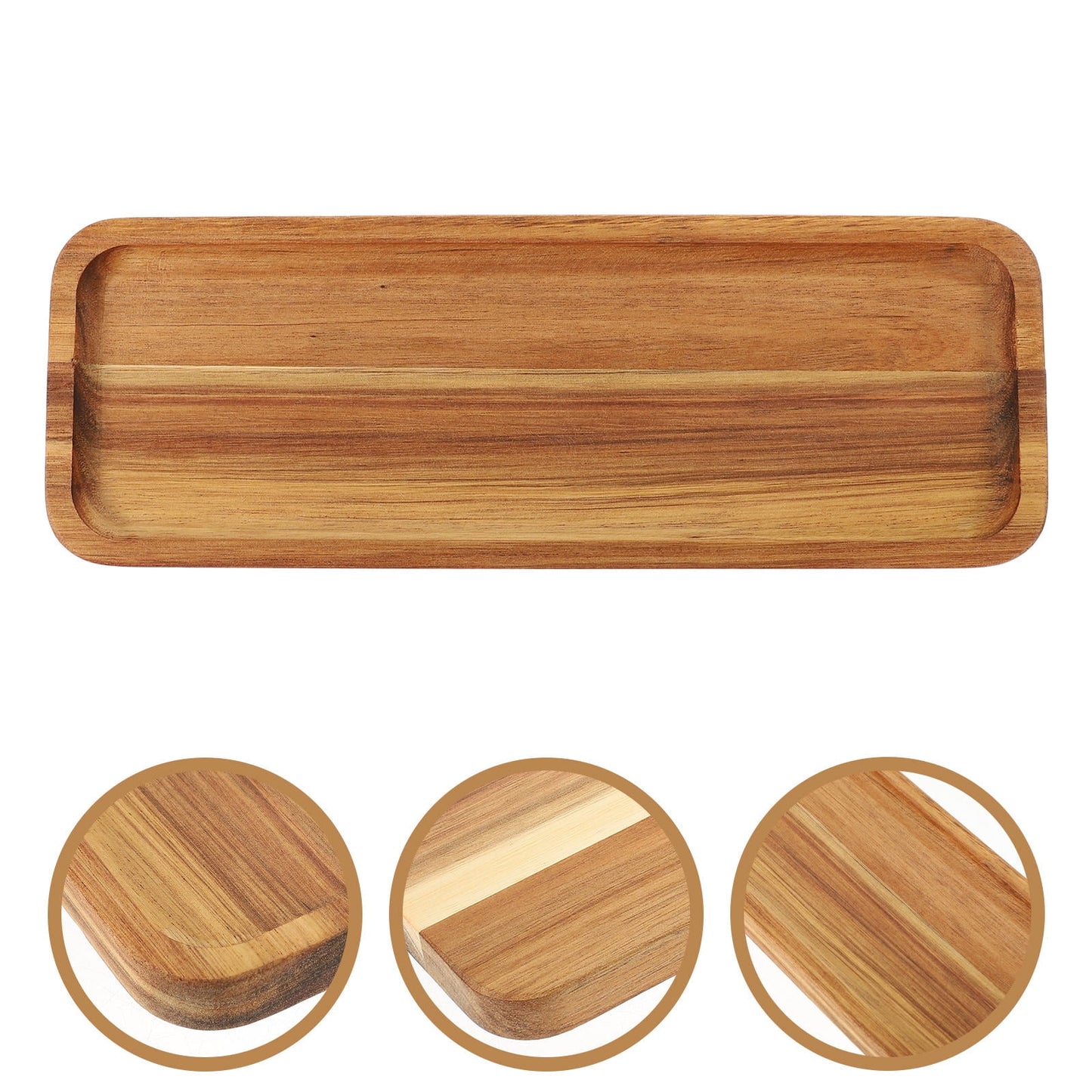 SWETRACE Food Serving Trays Wood Light Brown 1Pack V1189-LWWAL-20260327-03538