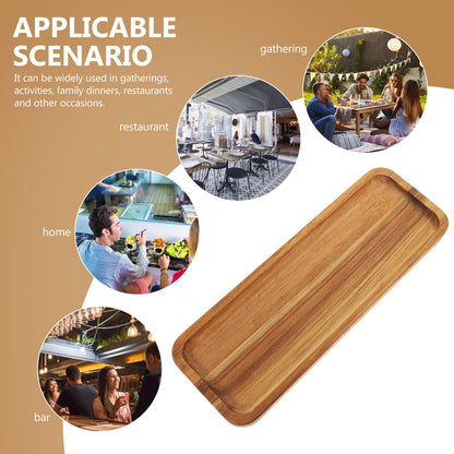 SWETRACE Food Serving Trays Wood Light Brown 1Pack V1189-LWWAL-20260327-03538