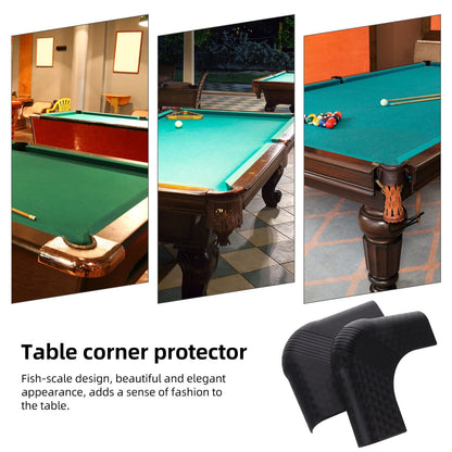 Worgeous 2 Pcs Pool Table Corner Protector Cover Billiard Guard Black V1189-LWWAL-20260327-03544
