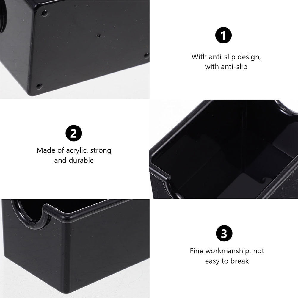 Masteelf Black Acrylic Sugar Packet Organizer for Coffee Bar and Tea Bags Storage 9.5 x 5.5 x 5 Inches V1189-LWWAL-20260327-03549