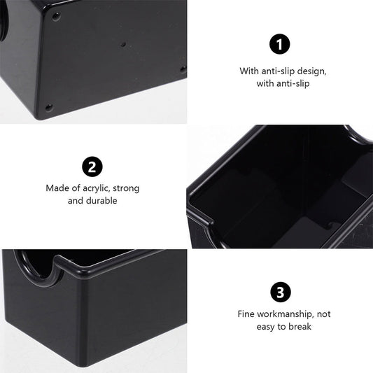 Masteelf Black Acrylic Sugar Packet Organizer for Coffee Bar and Tea Bags Storage 9.5 x 5.5 x 5 Inches V1189-LWWAL-20260327-03549