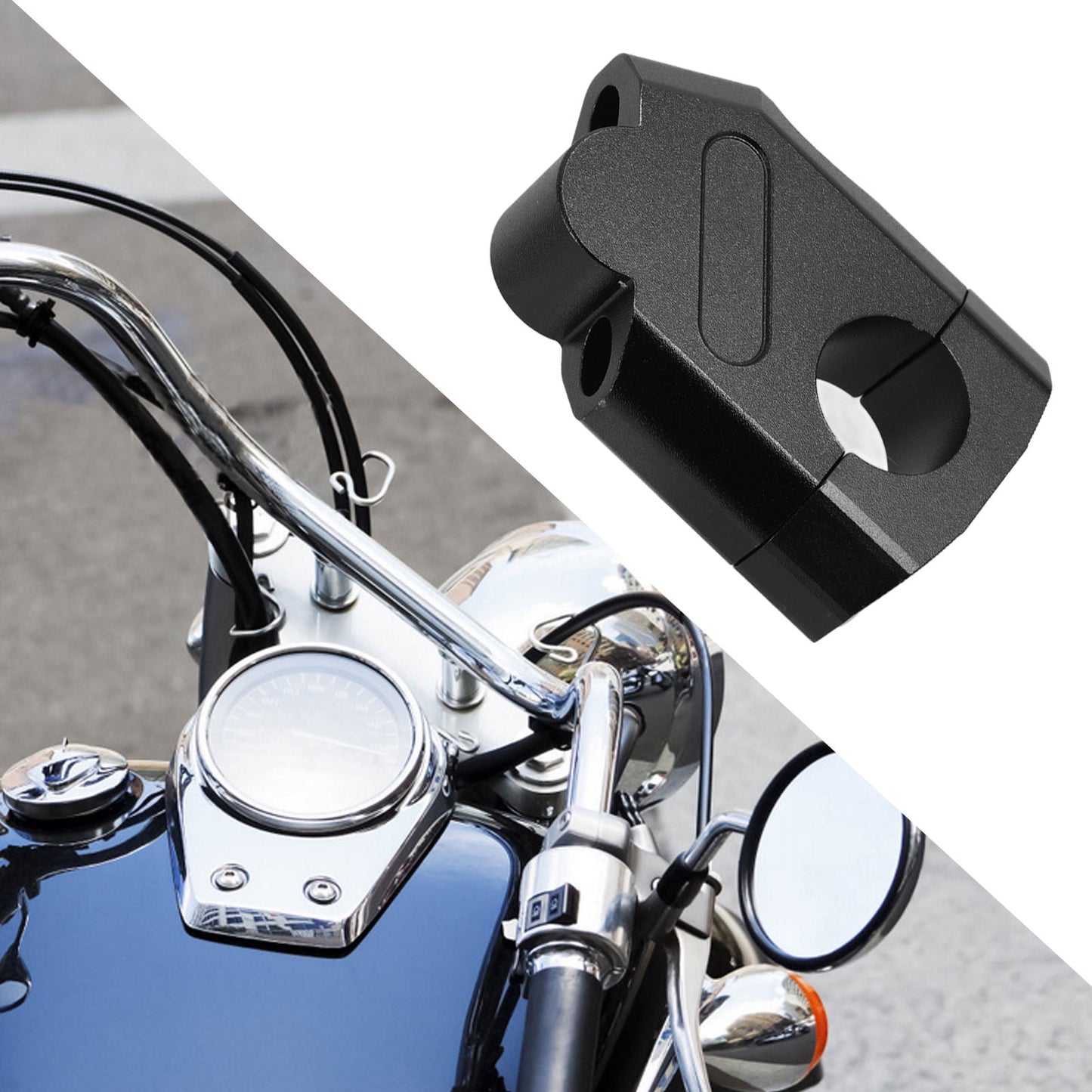 Worgeous Handlebar Heightening Base Motorbike Motorcycle Riser Black V1189-LWWAL-20260327-03551
