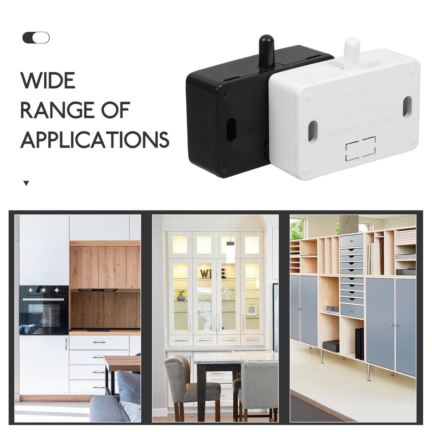 SWETRACE 2Pcs Mechanical Closet Light Switch For Shoe Cabinets 11.8X7.9X3.9in V1189-LWWAL-20260327-03586