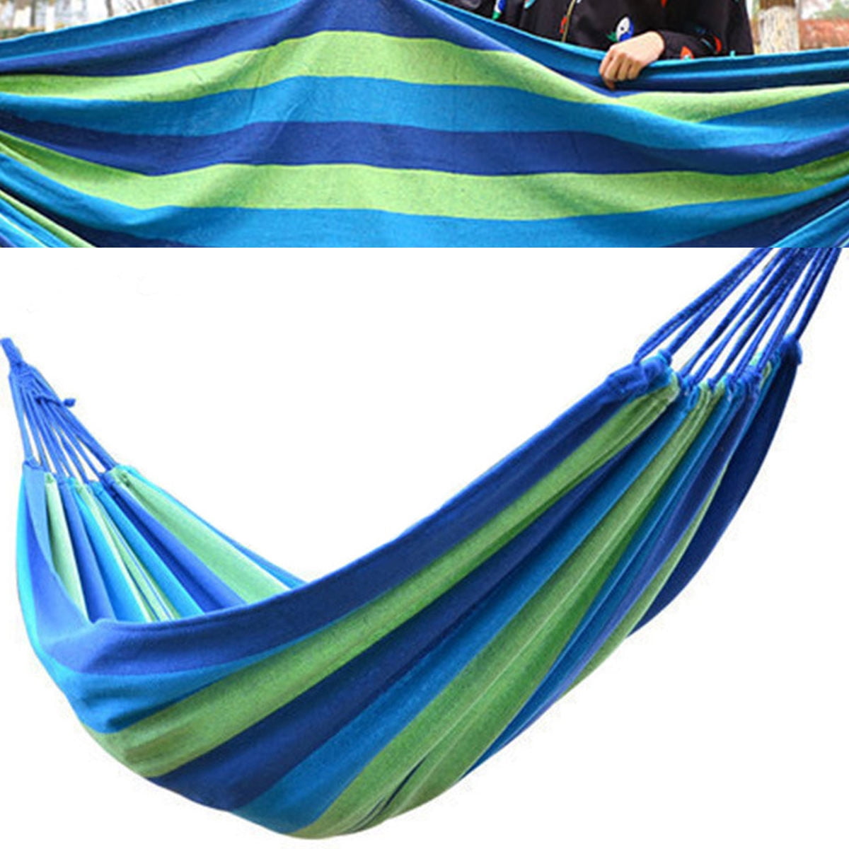 SWETRACE Hammocks for Adults Canvas Blue 1Set 110x31in V1189-LWWAL-20260327-03594