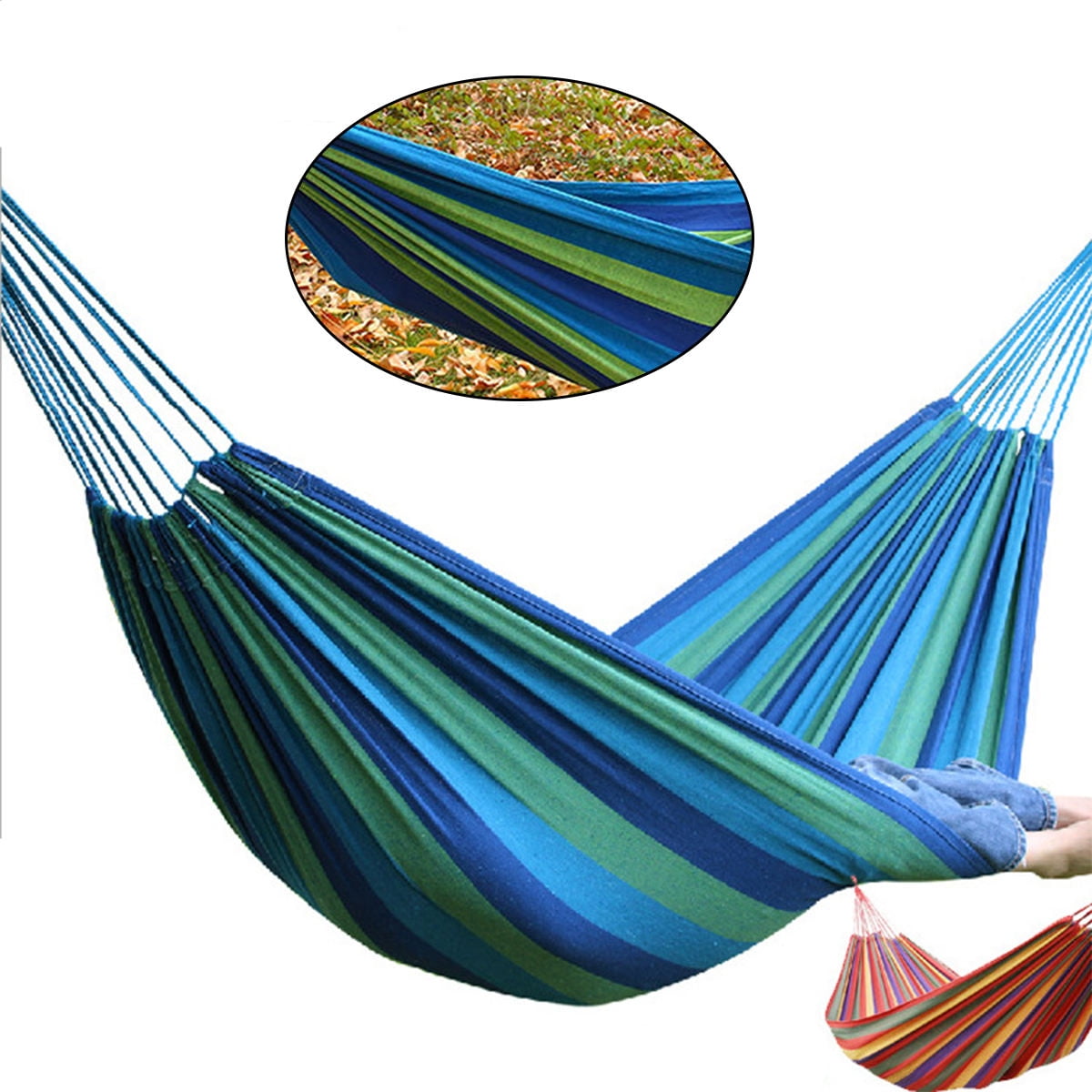 SWETRACE Hammocks for Adults Canvas Blue 1Set 110x31in V1189-LWWAL-20260327-03594