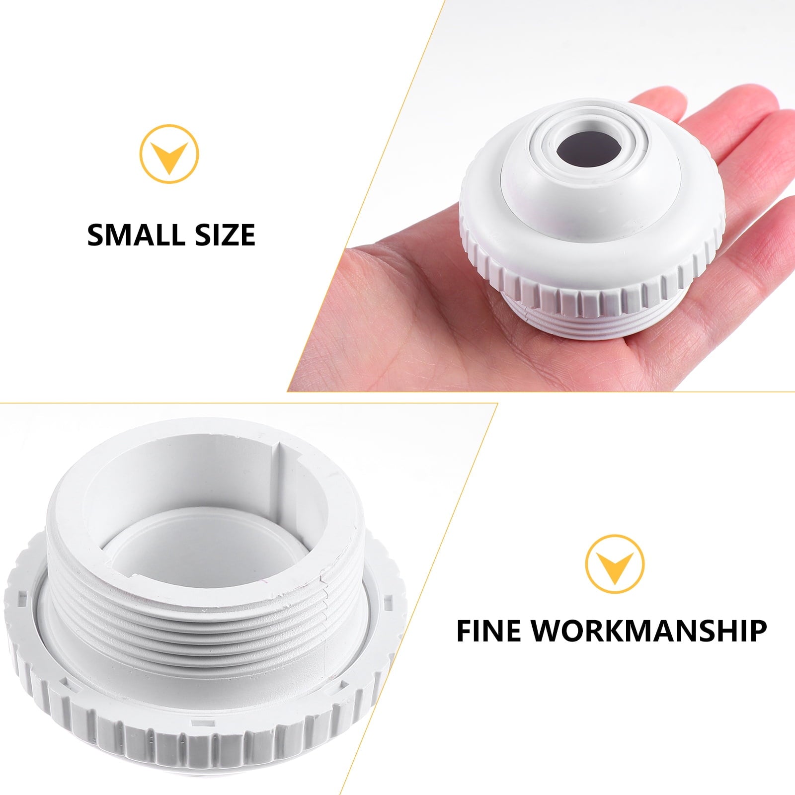 SWETRACE 1Pack Nozzle for Pool Aerator and Spa Usage in White PVC 2.4x2.4x1.6in V1189-LWWAL-20260327-03596