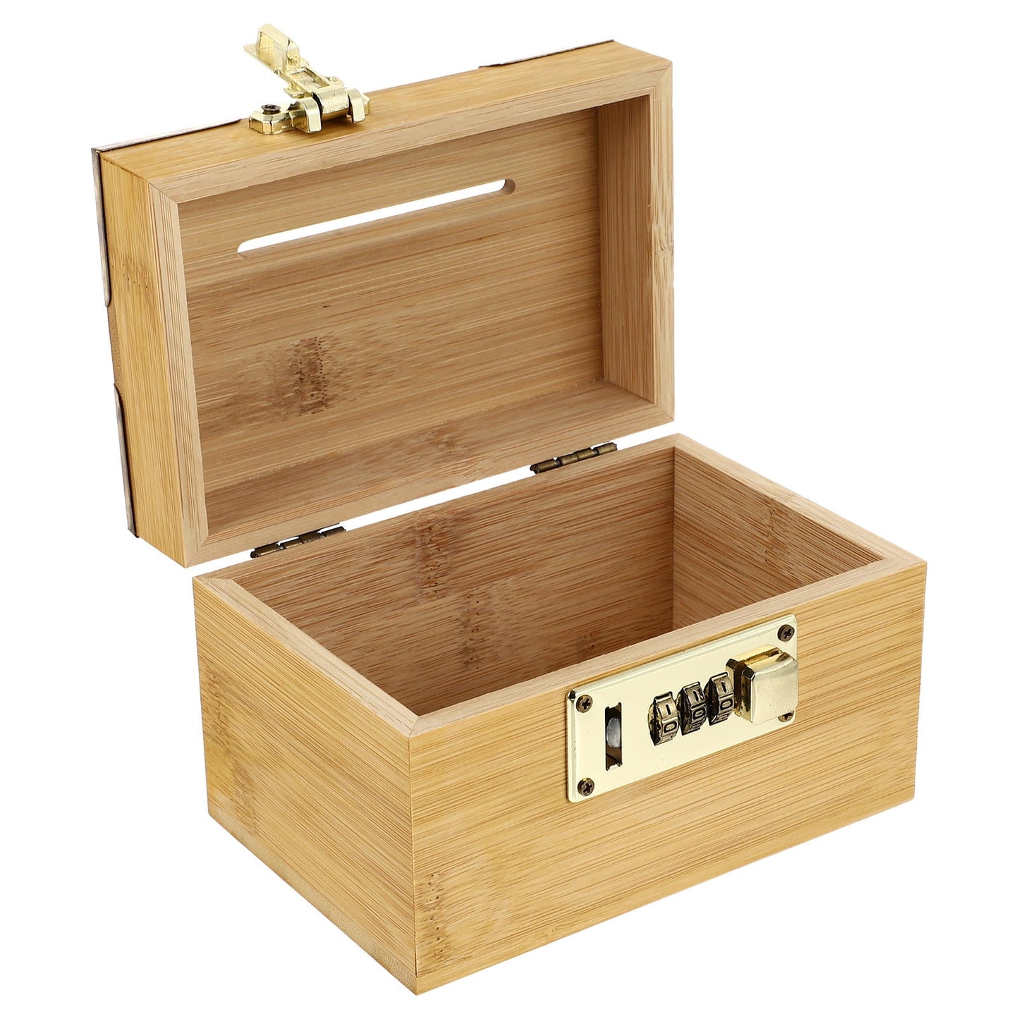 SWETRACE Retro Money-Saving Box With Combination Lock - Scratch- Keepsakes Container 1Pc 11.8x3.9x3.9in V1189-LWWAL-20260327-03597