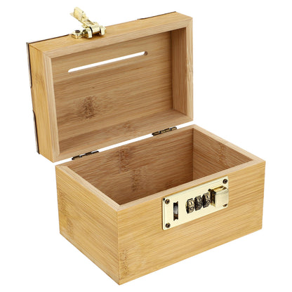 SWETRACE Retro Money-Saving Box With Combination Lock - Scratch- Keepsakes Container 1Pc 11.8x3.9x3.9in V1189-LWWAL-20260327-03597