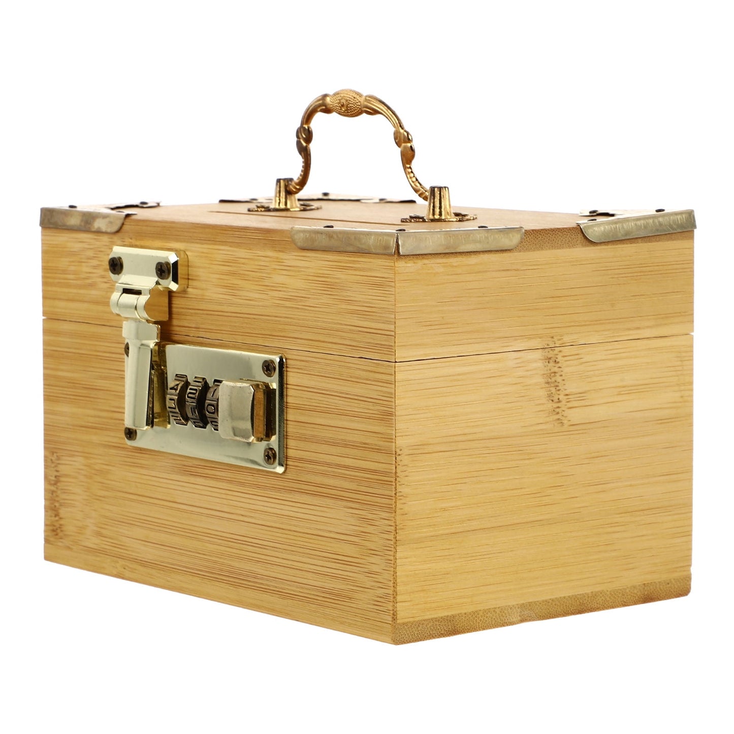 SWETRACE Retro Money-Saving Box With Combination Lock - Scratch- Keepsakes Container 1Pc 11.8x3.9x3.9in V1189-LWWAL-20260327-03597