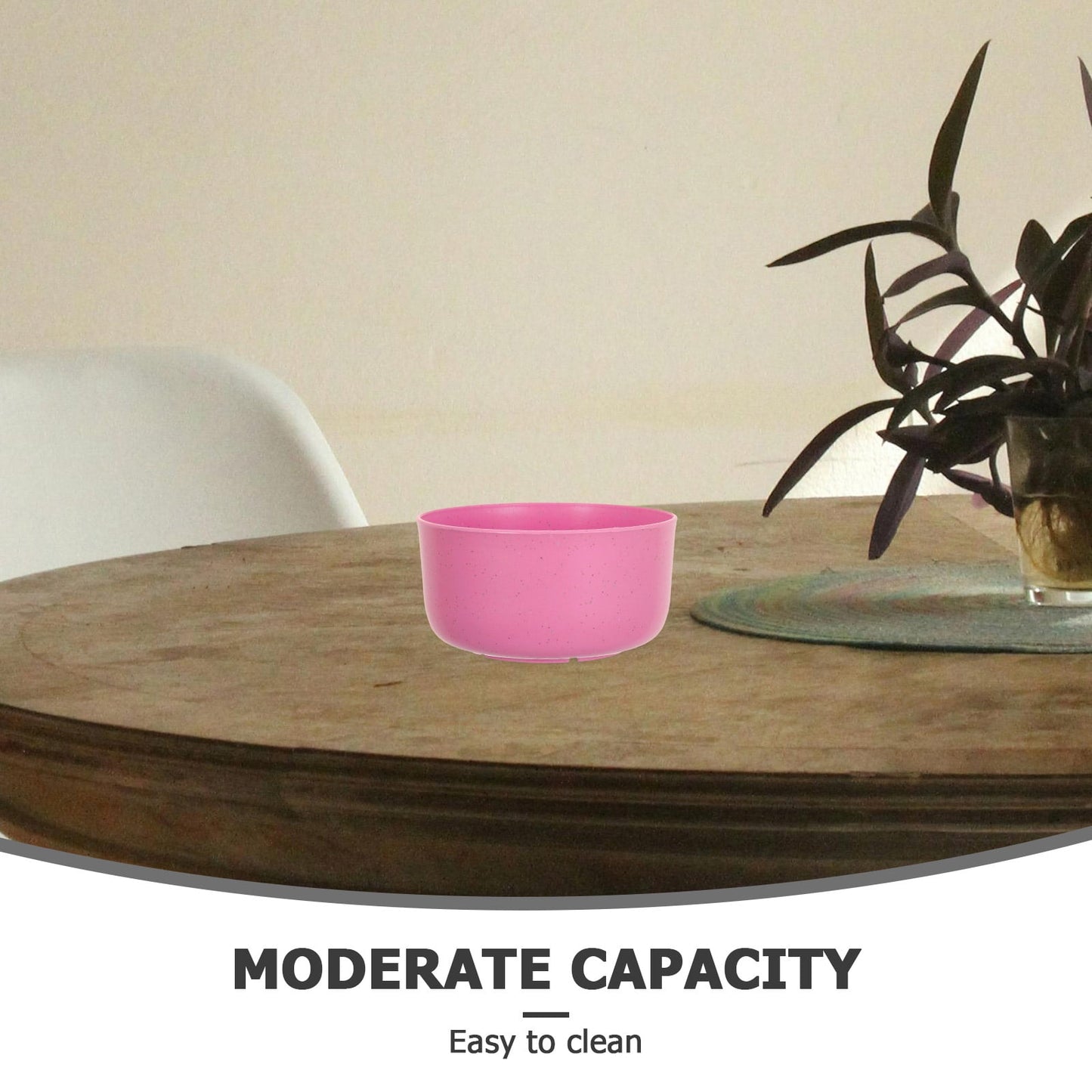 SWETRACE 10Pcs Round Pink Plastic Bowls for Soup and Rice Reusable Home Use V1189-LWWAL-20260327-03603