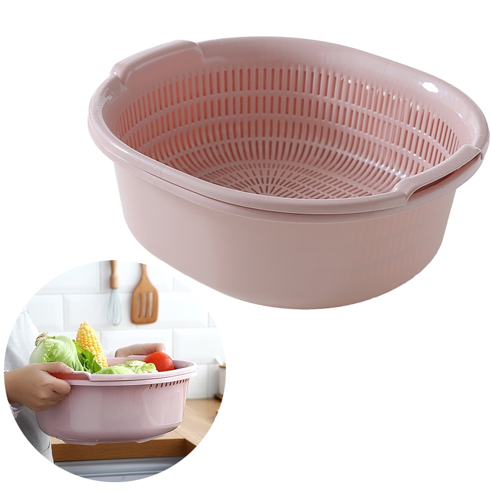 SWETRACE Kitchen Strainer Pink 1Pack 12.6x11.6x4.9in Food-Grade Plastic V1189-LWWAL-20260327-03606