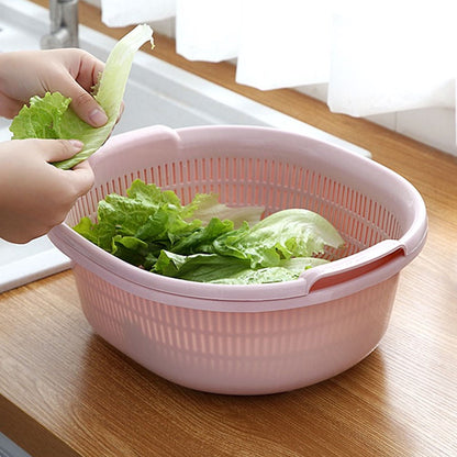SWETRACE Kitchen Strainer Pink 1Pack 12.6x11.6x4.9in Food-Grade Plastic V1189-LWWAL-20260327-03606