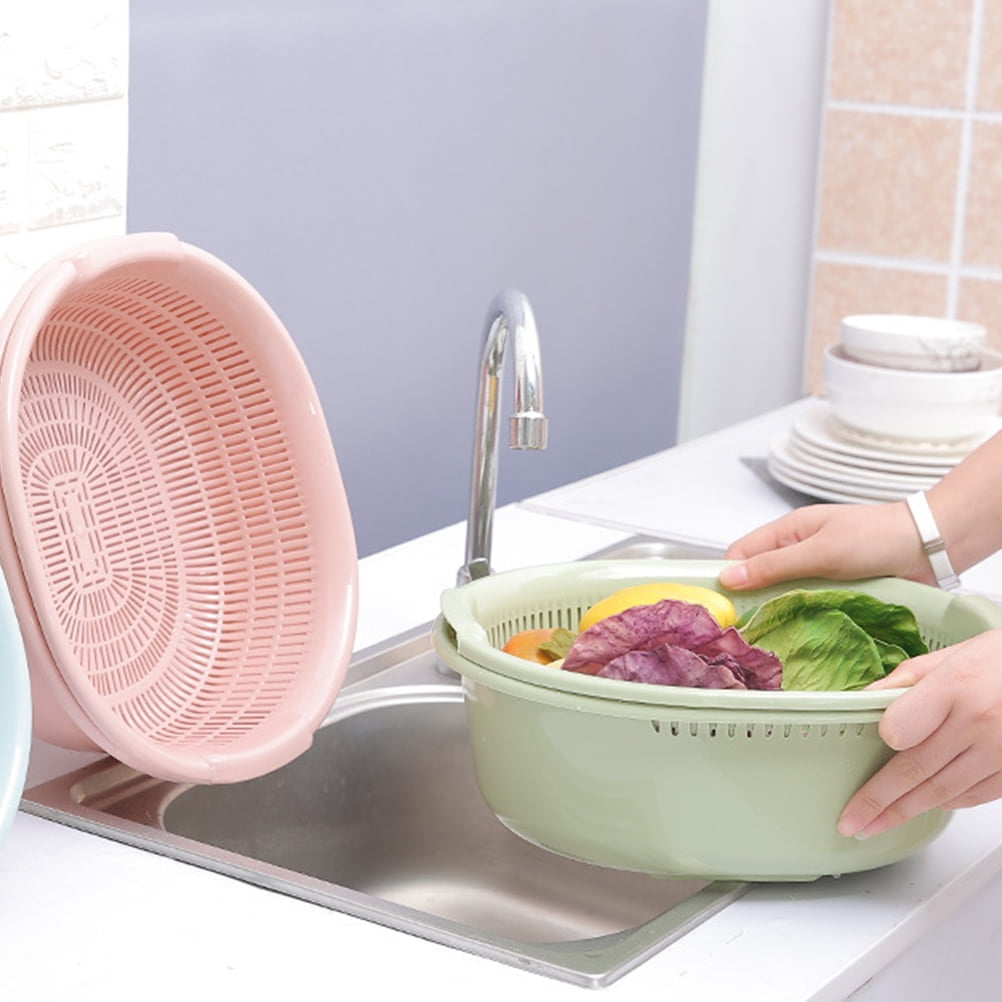 SWETRACE Kitchen Strainer Pink 1Pack 12.6x11.6x4.9in Food-Grade Plastic V1189-LWWAL-20260327-03606