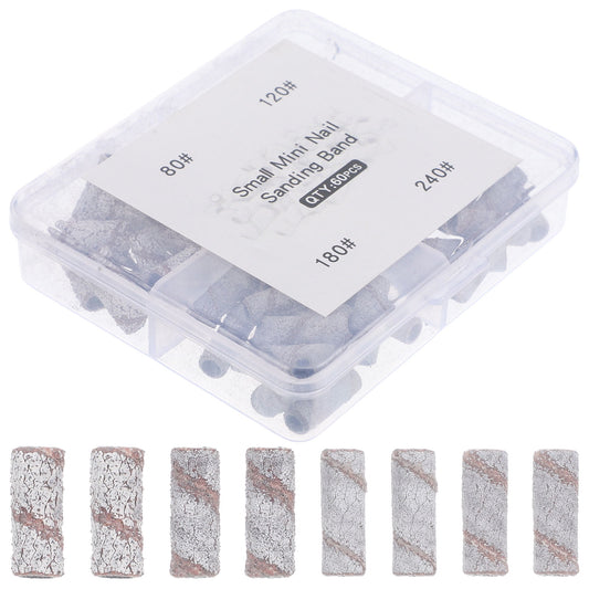 SWETRACE Small Size Sanding Bands Tungsten Steel for Pedicure 60Pcs 0.5In V1189-LWWAL-20260327-03608