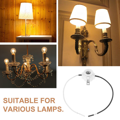 SWETRACE 1Set Ceramic Light Socket Multi Color for Residential Use Lamp Socket 11.8X1.6X0.9In V1189-LWWAL-20260327-03617