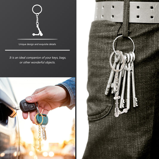 SWETRACE Mini Scooter Shaped Keychains 3Pcs Zinc Alloy Handbag Purse Car Decorations Christmas New Year V1189-LWWAL-20260327-03621