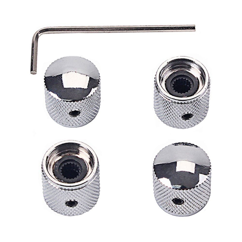 SWETRACE 4Pcs Metal Hexagon Knobs for Guitar Volume Control Silver 1.8 x 1.8 x 0.73in V1189-LWWAL-20260327-03625