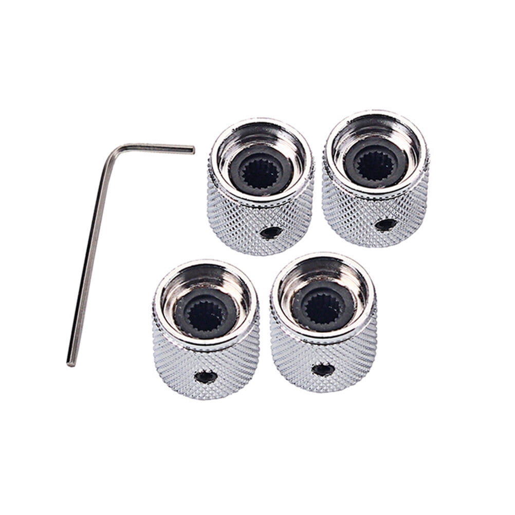 SWETRACE 4Pcs Metal Hexagon Knobs for Guitar Volume Control Silver 1.8 x 1.8 x 0.73in V1189-LWWAL-20260327-03625