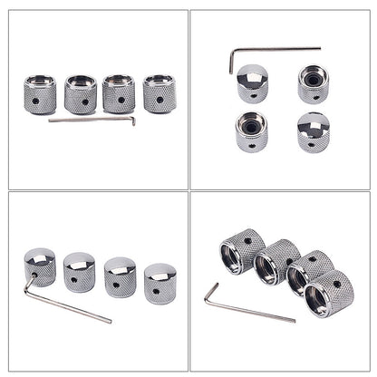 SWETRACE 4Pcs Metal Hexagon Knobs for Guitar Volume Control Silver 1.8 x 1.8 x 0.73in V1189-LWWAL-20260327-03625