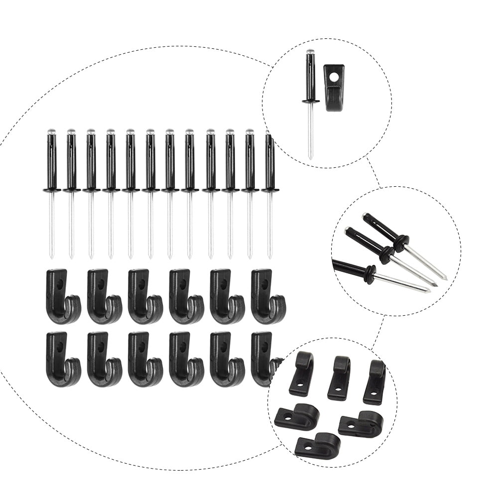 SWETRACE Kayak J Hooks with Rivits 12 x Rivets Lightweight Portable for Canoeing V1189-LWWAL-20260327-03627