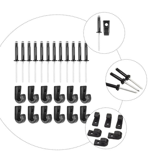 SWETRACE Kayak J Hooks with Rivits 12 x Rivets Lightweight Portable for Canoeing V1189-LWWAL-20260327-03627