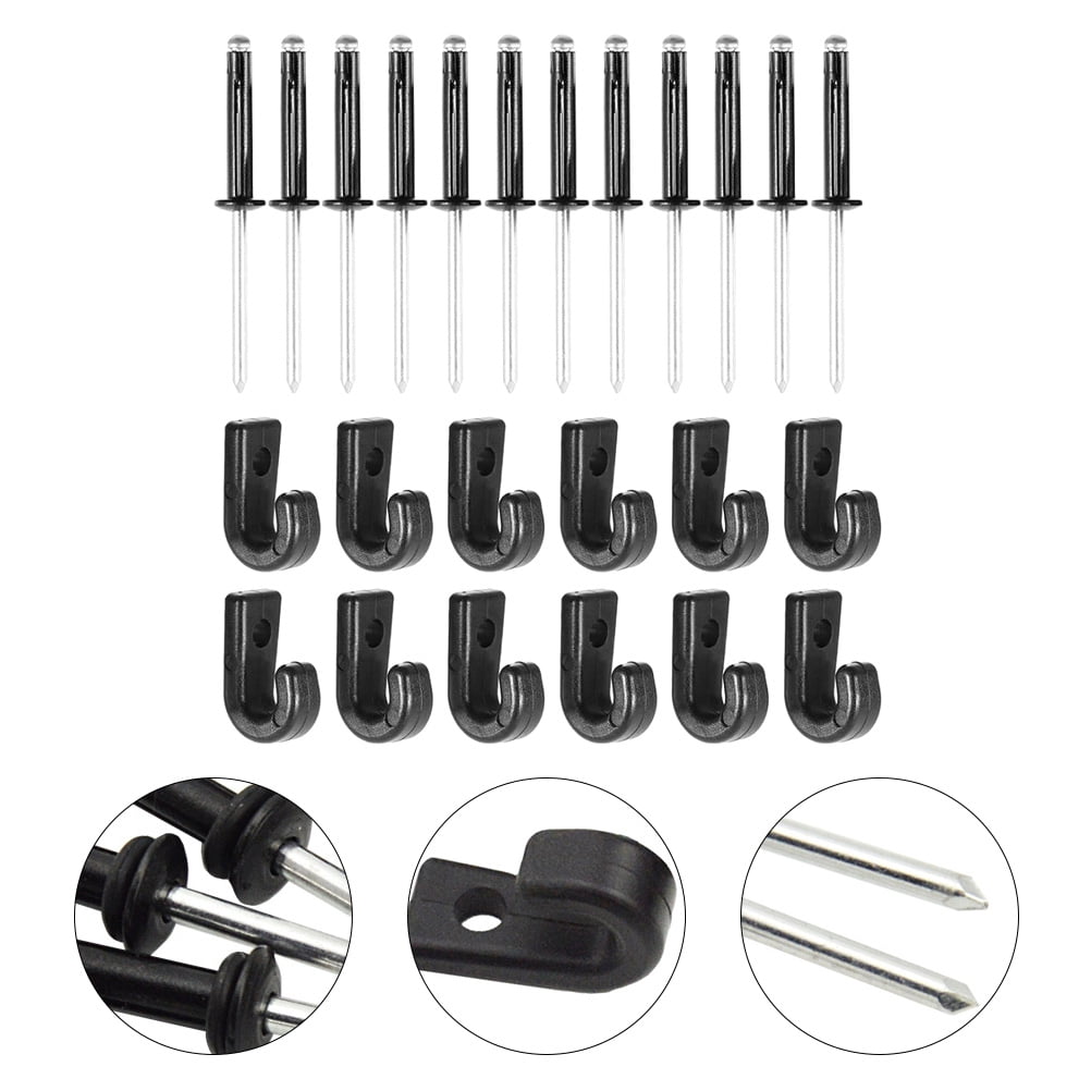 SWETRACE Kayak J Hooks with Rivits 12 x Rivets Lightweight Portable for Canoeing V1189-LWWAL-20260327-03627