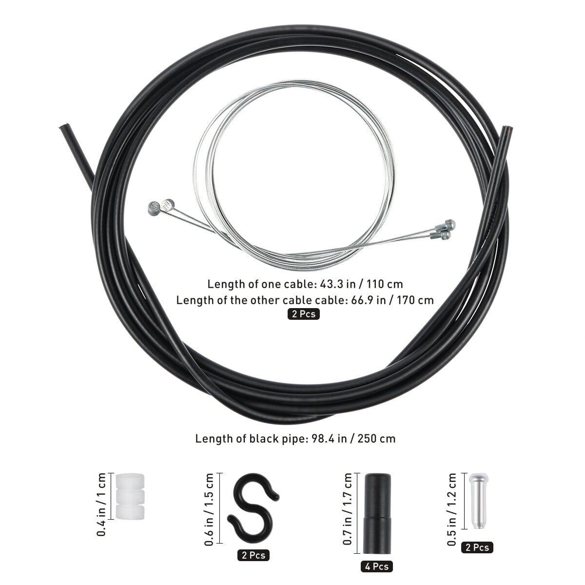 SWETRACE Universal Bike Brake Cable Set Metal Plastic 1 Set V1189-LWWAL-20260327-03629