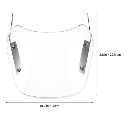 SWETRACE 1Pcs Scooter Windshield Universal Transparent Rectangular Abs For Outdoor Riding 10.2*8.9*0.4In V1189-LWWAL-20260327-03634
