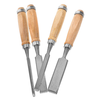 SWETRACE 4Pcs Flat Chisel Woodworking Tool Set for Shaping and Sculpting 8.9X0.2X0.2in V1189-LWWAL-20260327-03641