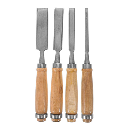 SWETRACE 4Pcs Flat Chisel Woodworking Tool Set for Shaping and Sculpting 8.9X0.2X0.2in V1189-LWWAL-20260327-03641