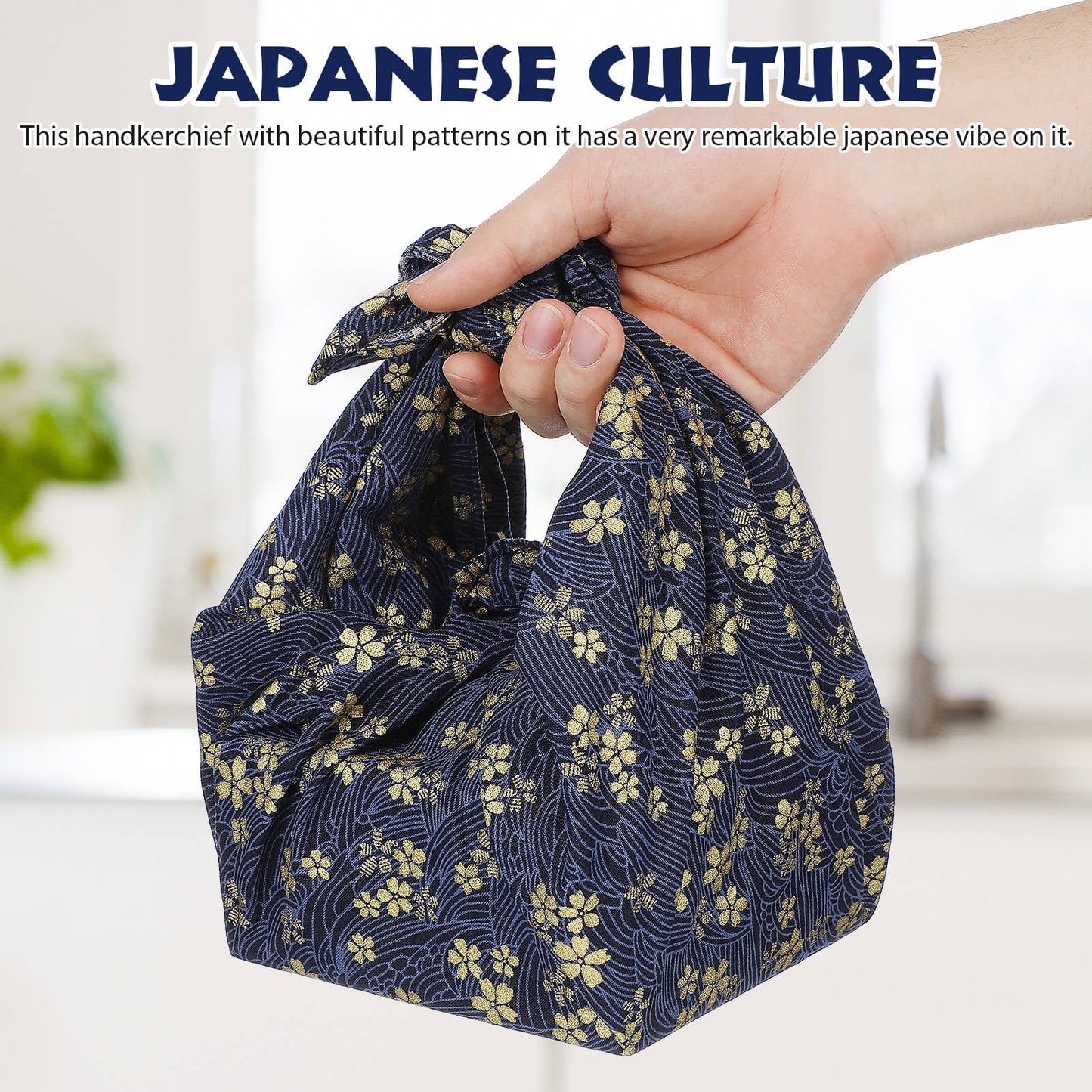 SWETRACE Square Japanese Style Wrapping Cloth Blue 1Pack 27.6x27.6in V1189-LWWAL-20260327-03642