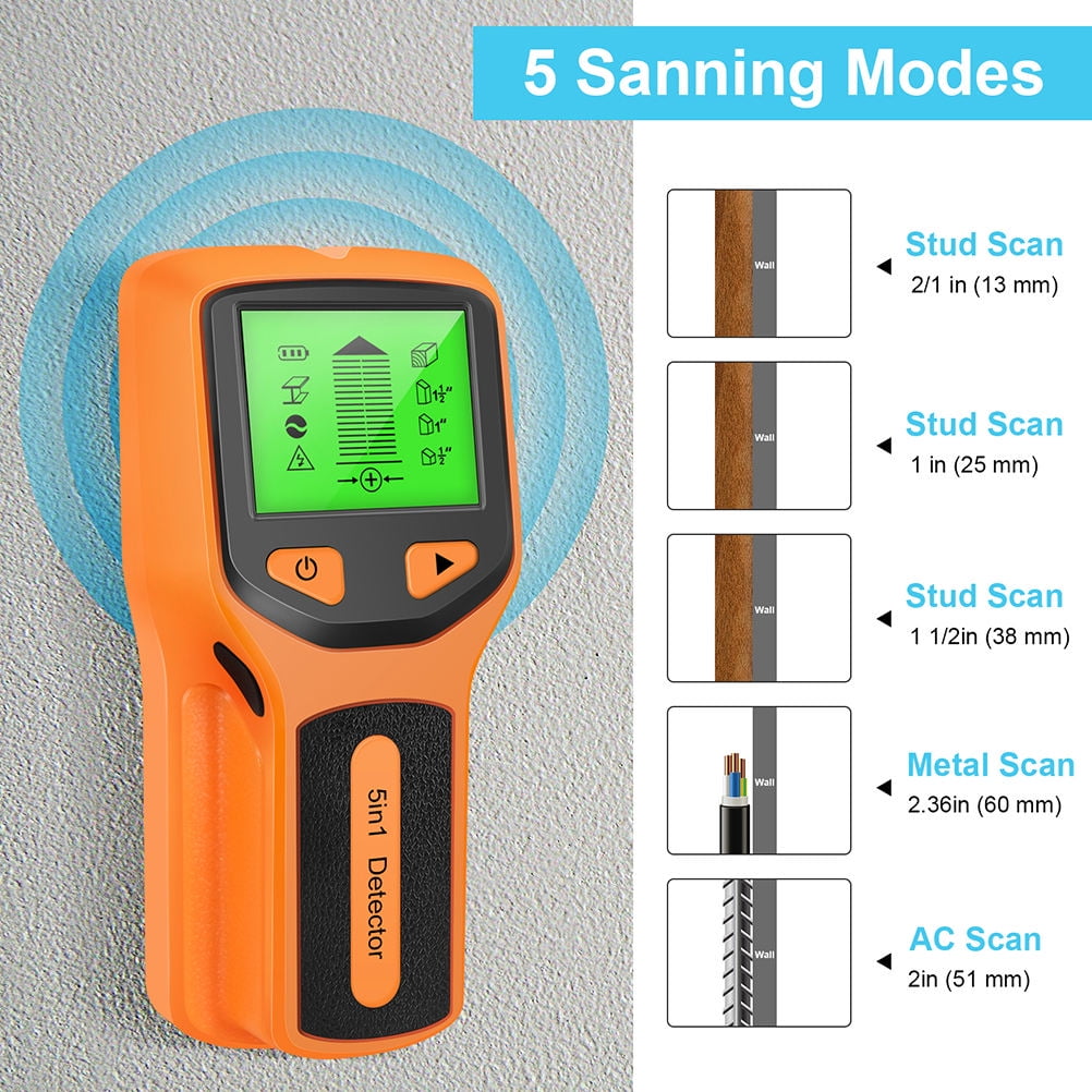 SWETRACE 1Pcs Orange ABS Wall Stud Detector for Detecting Electrical Wires in Walls with Internal Sensor V1189-LWWAL-20260327-03643