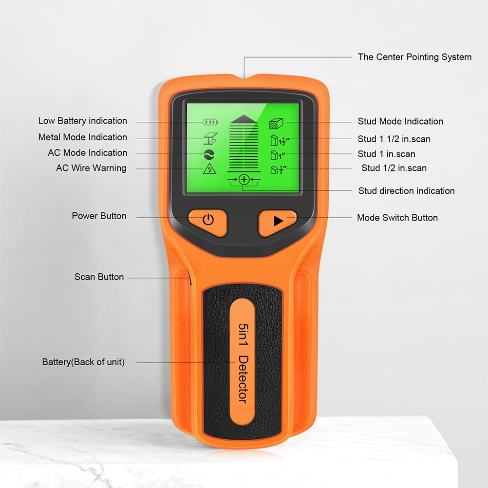 SWETRACE 1Pcs Orange ABS Wall Stud Detector for Detecting Electrical Wires in Walls with Internal Sensor V1189-LWWAL-20260327-03643