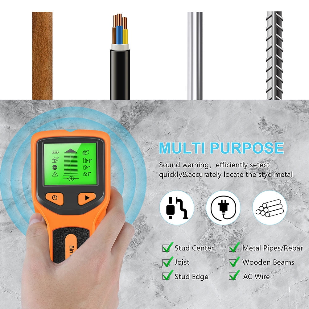 SWETRACE 1Pcs Orange ABS Wall Stud Detector for Detecting Electrical Wires in Walls with Internal Sensor V1189-LWWAL-20260327-03643