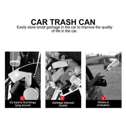 SWETRACE 1Set Trash Holder for Car Rectangular Black Plastic with for Drivers V1189-LWWAL-20260327-03650