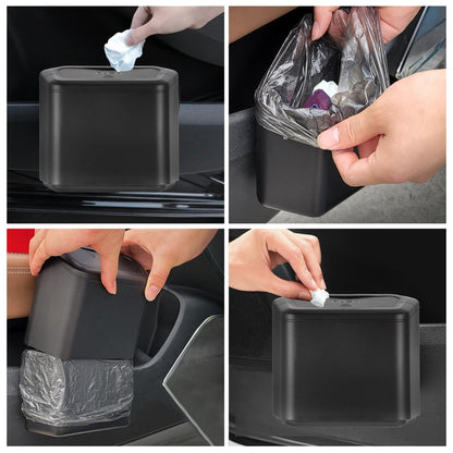 SWETRACE 1Set Trash Holder for Car Rectangular Black Plastic with for Drivers V1189-LWWAL-20260327-03650