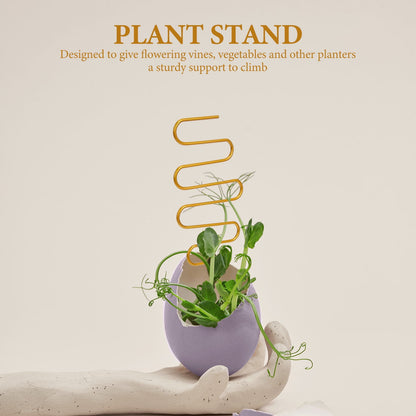 SWETRACE 2Pcs Curved Shape Iron Garden Trellis for Indoor Potted Plants Home Decorative Support 13.4x4.1in V1189-LWWAL-20260327-03685