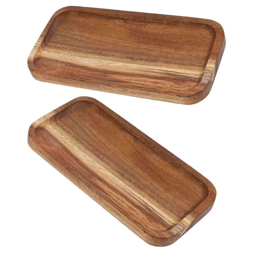 SWETRACE Wood Fruit Tray Wooden Tray Multi-Color 2Set V1189-LWWAL-20260327-03686