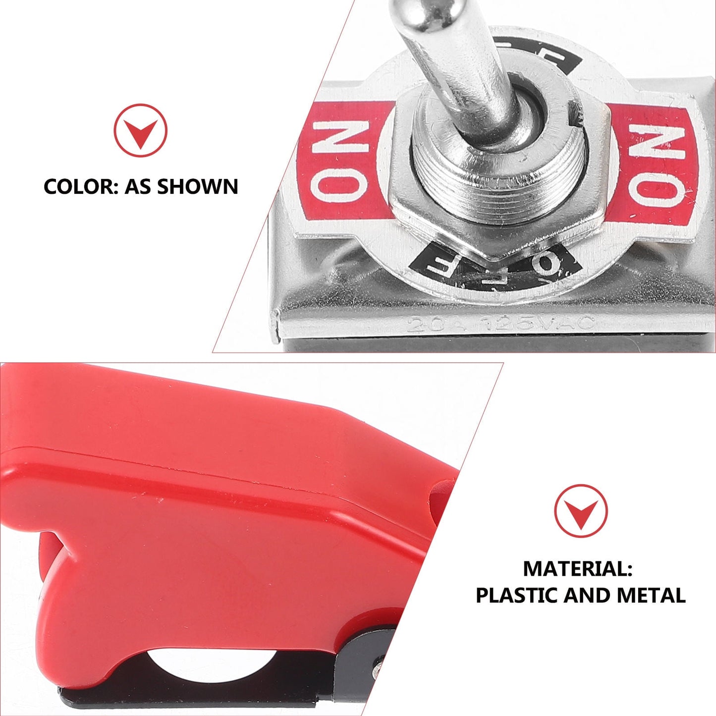 SWETRACE Red Protective Cover Switch 203A Heavy Duty Toggle Switch Metal 1 Set V1189-LWWAL-20260327-03690