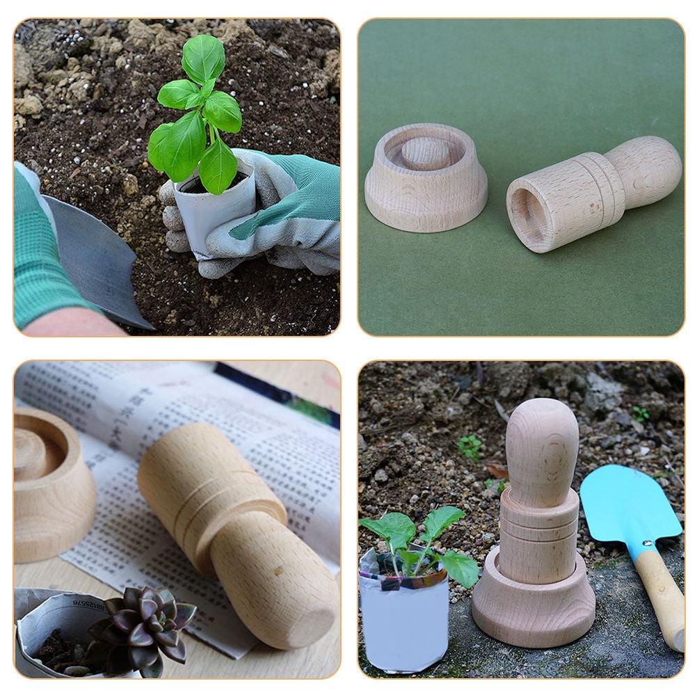 SWETRACE Wood Paper Pot Maker Seedling Cultivation Rectangular Gardening Tools 1 Set V1189-LWWAL-20260327-03700