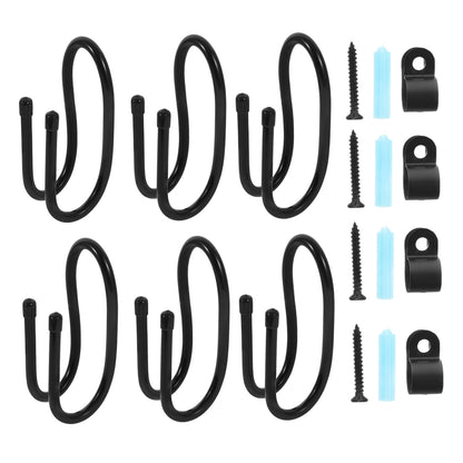 SWETRACE 6Pcs Sturdy Black Plastic Hooks for Pool Fence and Equipment 5.7x2.6x2.2in V1189-LWWAL-20260327-03704