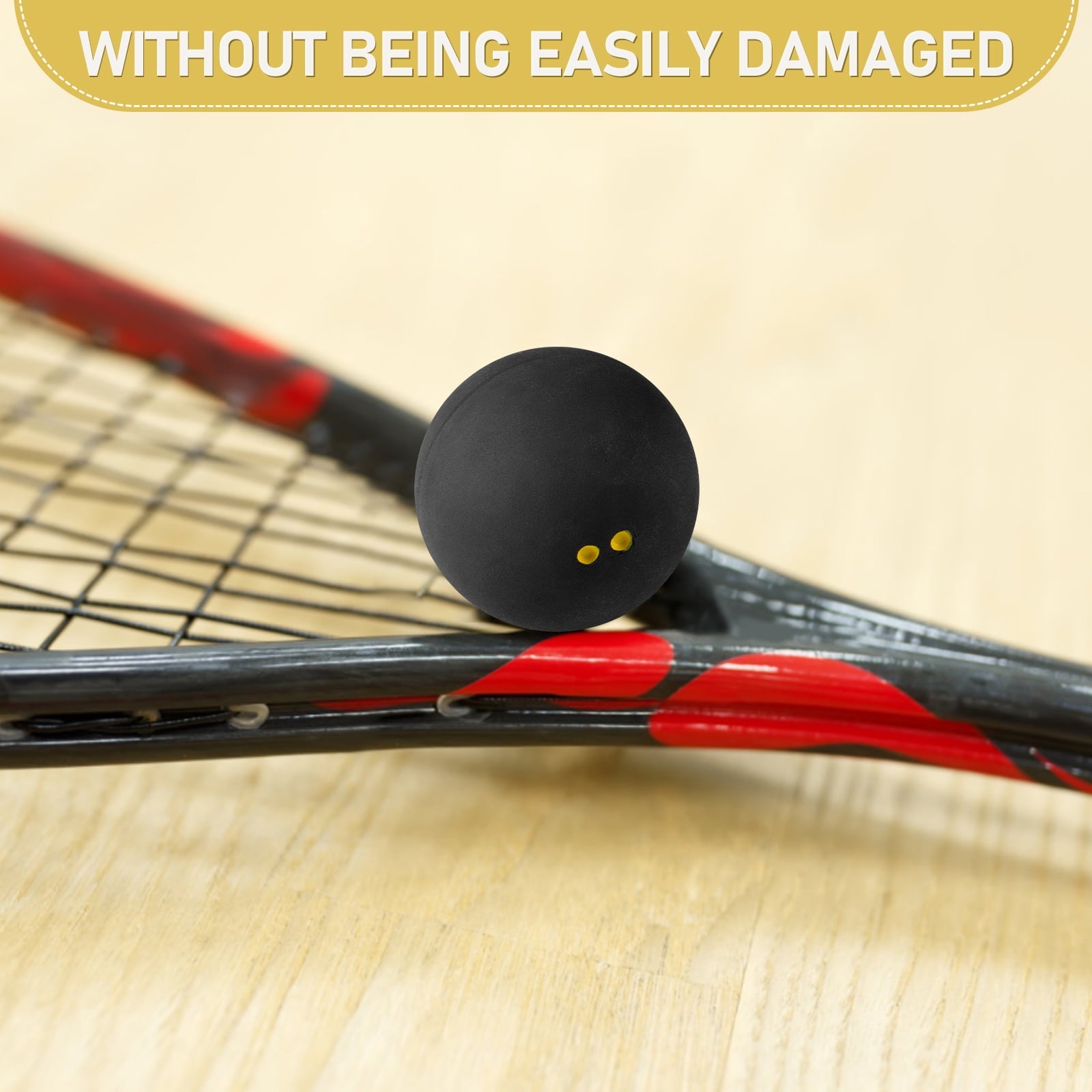 SWETRACE Small Squash Ball Black Rubber 1Set 1.6In V1189-LWWAL-20260327-03709